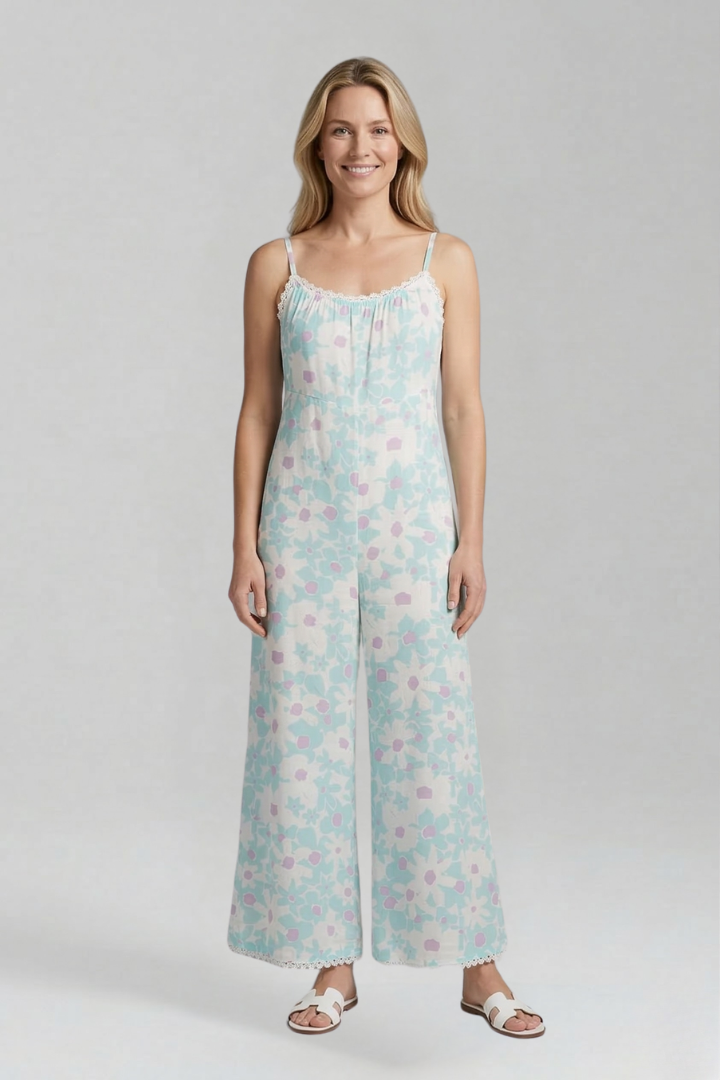 Lila | Square Neck Printed Jumpsuit