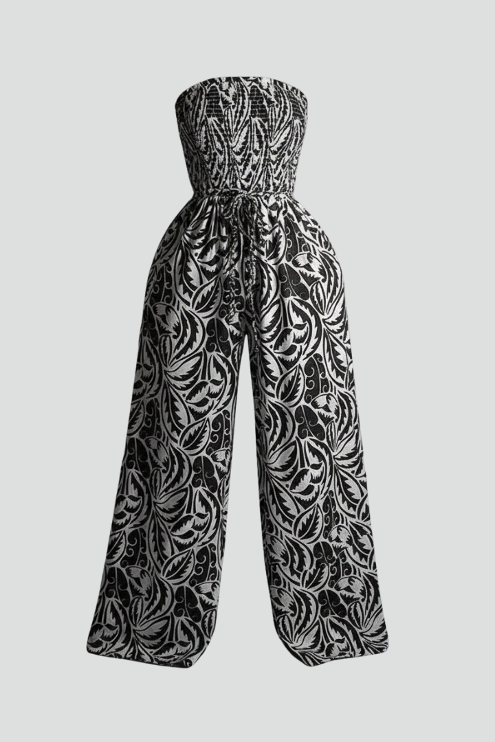 Lila | Strapless Printed Jumpsuit