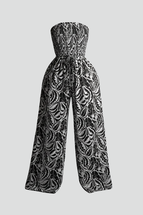 Lila | Strapless Printed Jumpsuit
