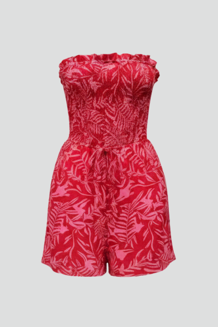 Luna | Strapless Printed Jumpsuit