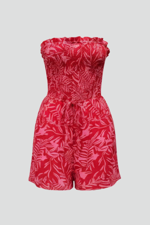 Luna | Strapless Printed Jumpsuit
