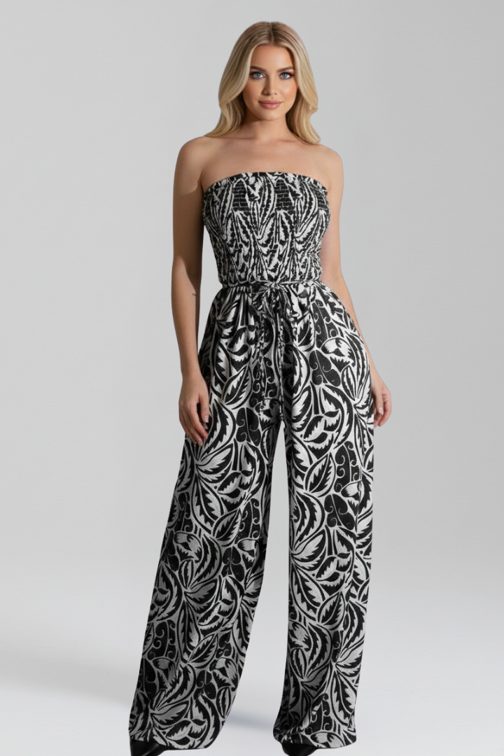 Lila | Strapless Printed Jumpsuit