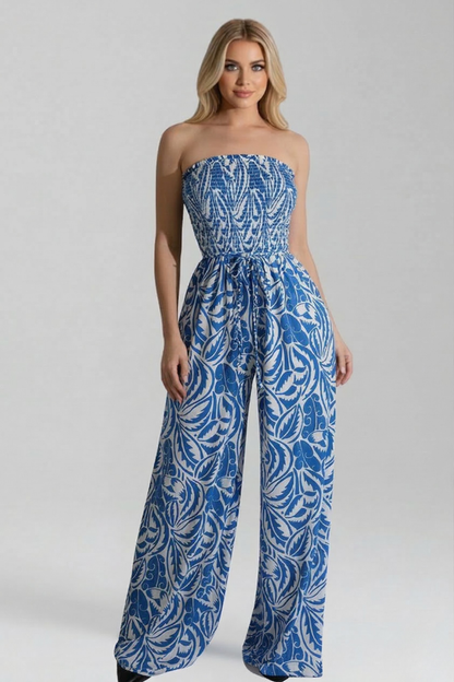 Lila | Strapless Printed Jumpsuit