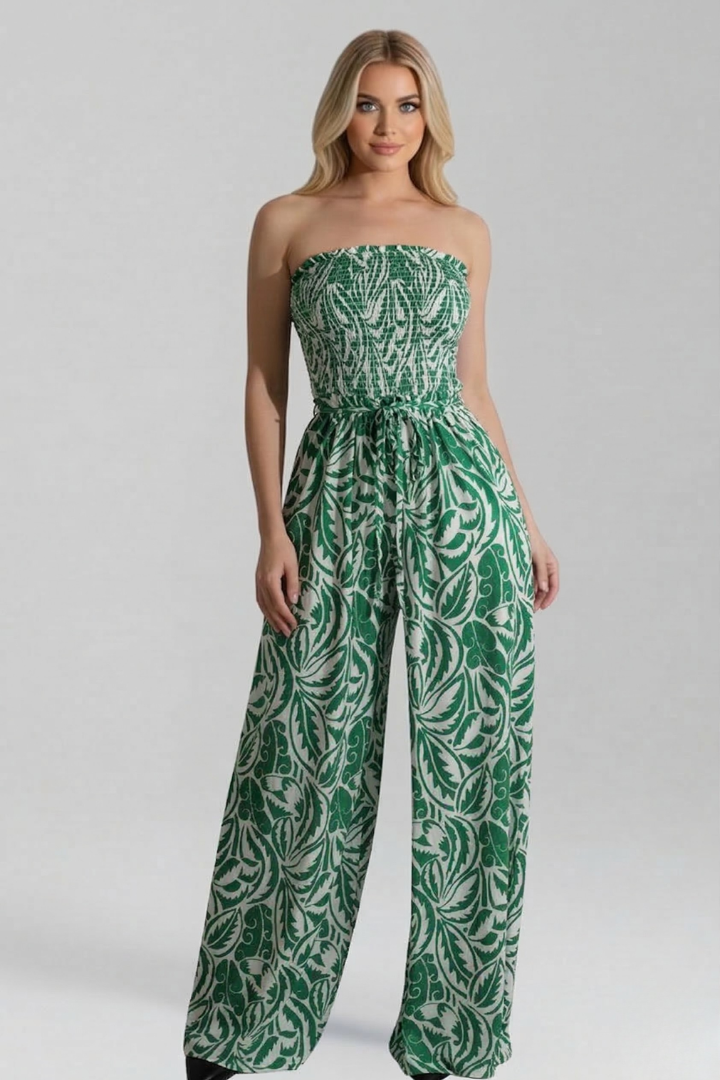 Lila | Strapless Printed Jumpsuit