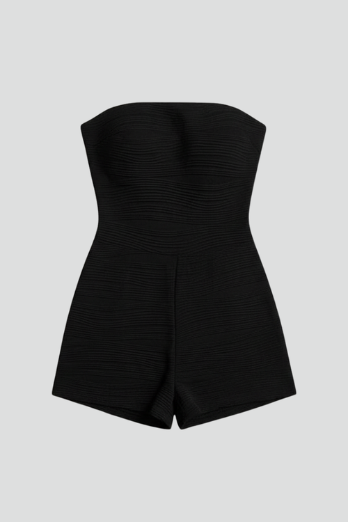 Lila | Textured Strapless Jumpsuit