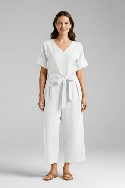 Lila | V-Neck Tie Waist Jumpsuit