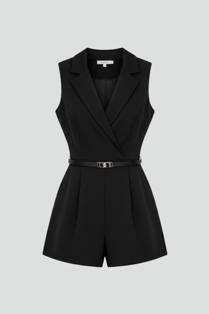 Lena | V-Neck Jumpsuit with Waist Belt