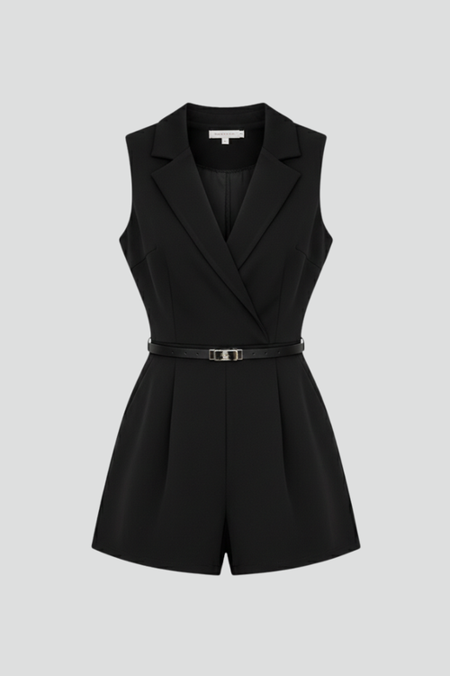 Lena | V-Neck Jumpsuit with Waist Belt