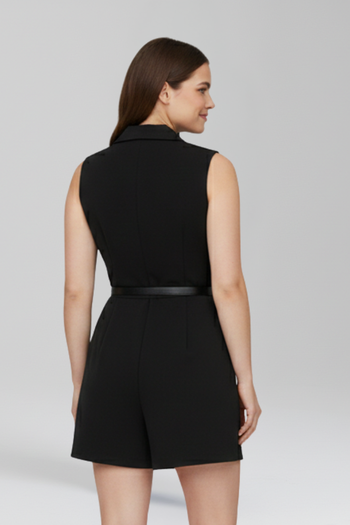 Lena | V-Neck Jumpsuit with Waist Belt