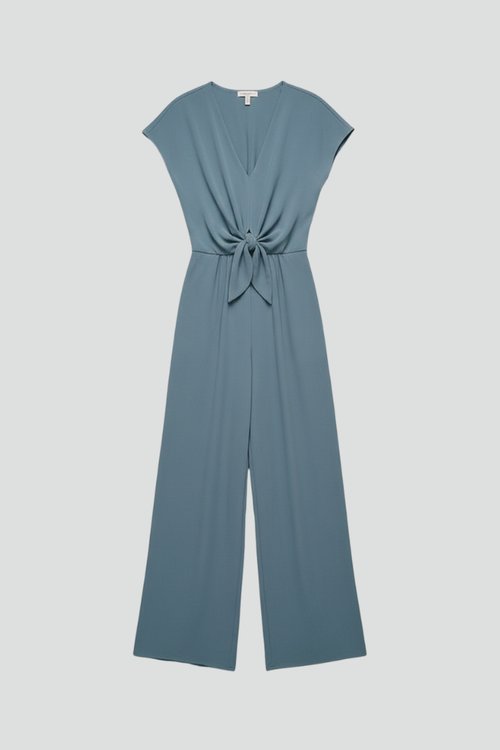 Luna | V Neck Jumpsuit with Tied Waist