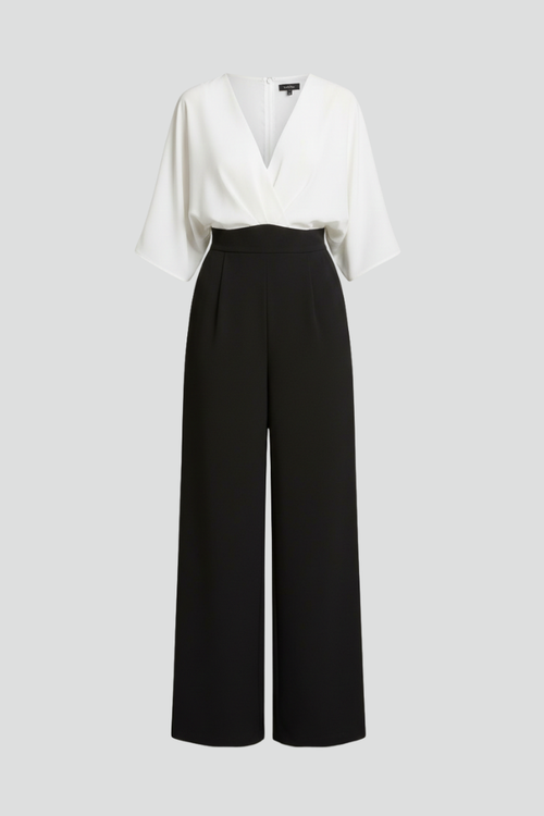 Luna | V Neck Wide-Leg Jumpsuit