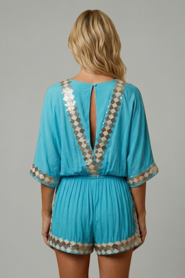 Luna | V Neck Wide-Leg Jumpsuit