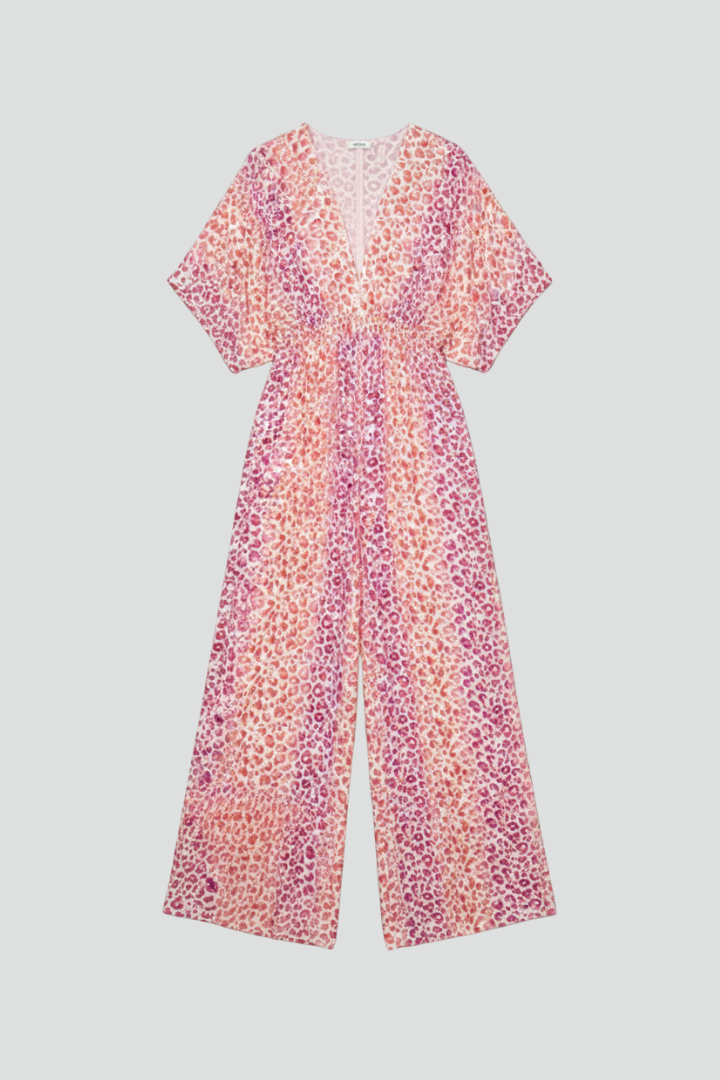 Lila | V Neck Printed Jumpsuit