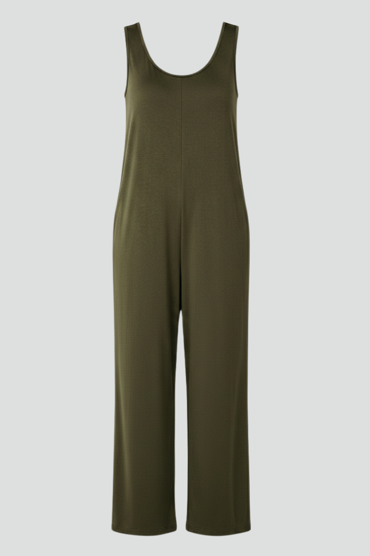 Lena | V Neck Jumpsuit with Side Pockets