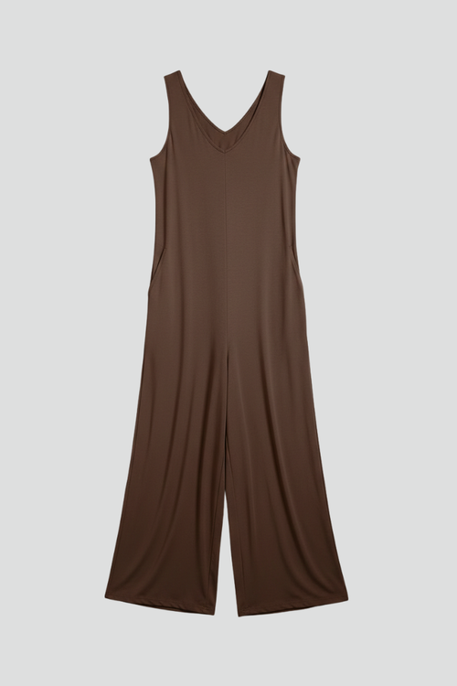 Lena | V Neck Sleeveless Jumpsuit