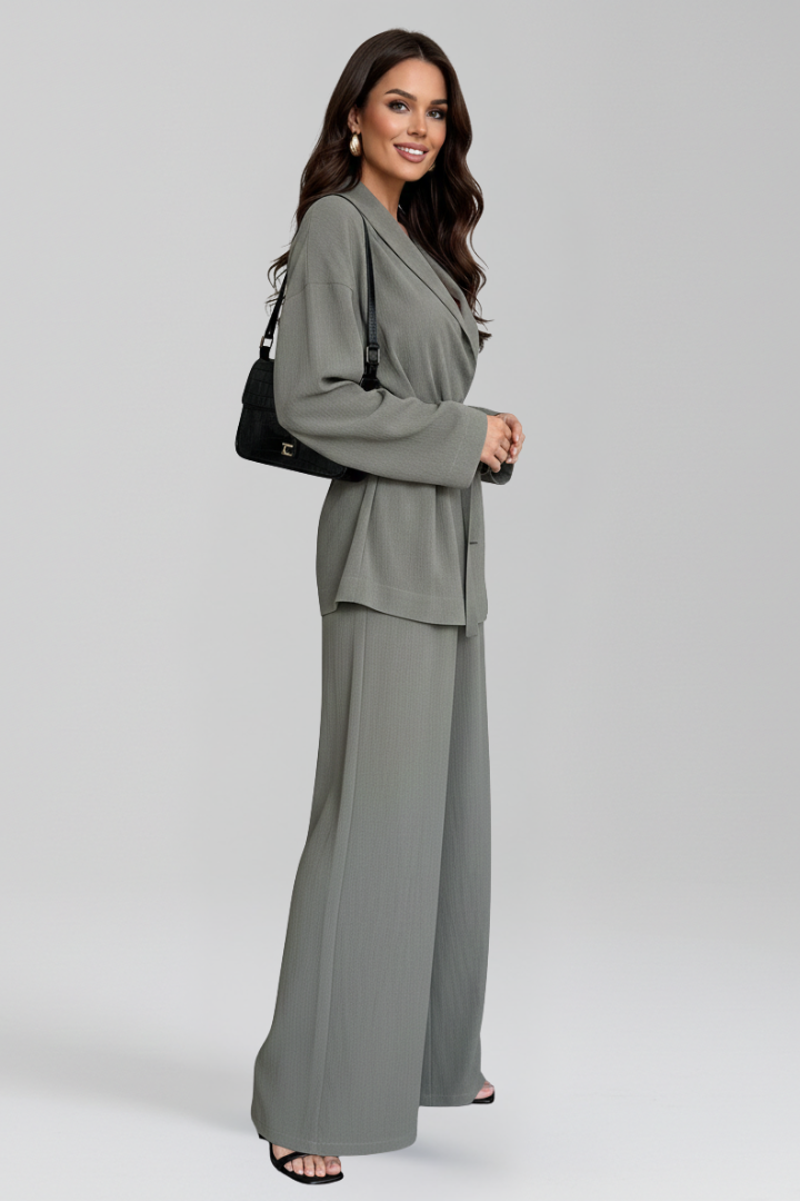 Lila | V Neckline Jumpsuit with Waist Belt