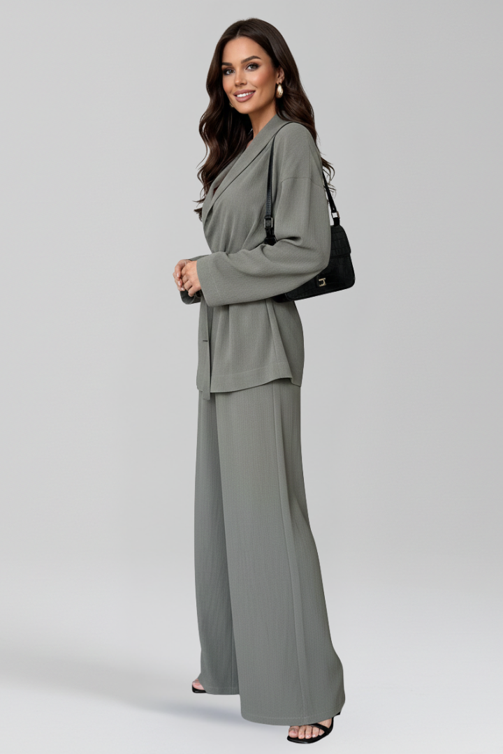 Lila | V Neckline Jumpsuit with Waist Belt