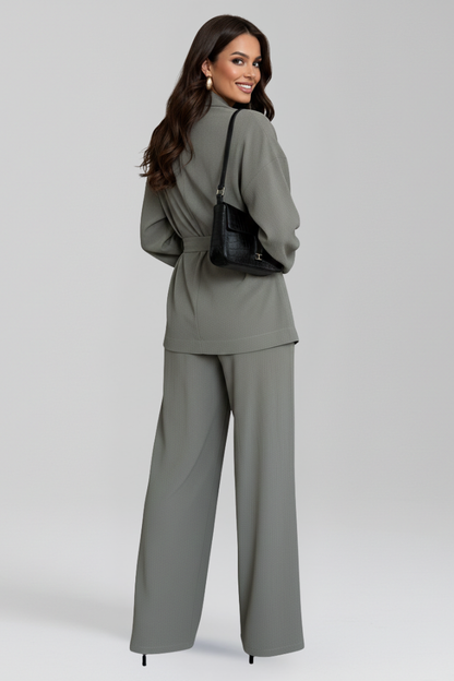 Lila | V Neckline Jumpsuit with Waist Belt