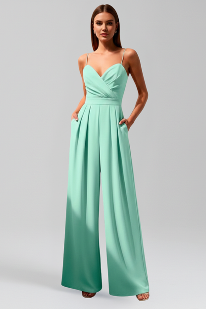 Lena | V Neck Wide-Leg Jumpsuit