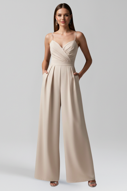 Lena | V Neck Wide-Leg Jumpsuit