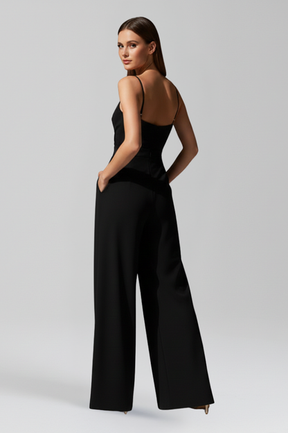 Lena | V Neck Wide-Leg Jumpsuit