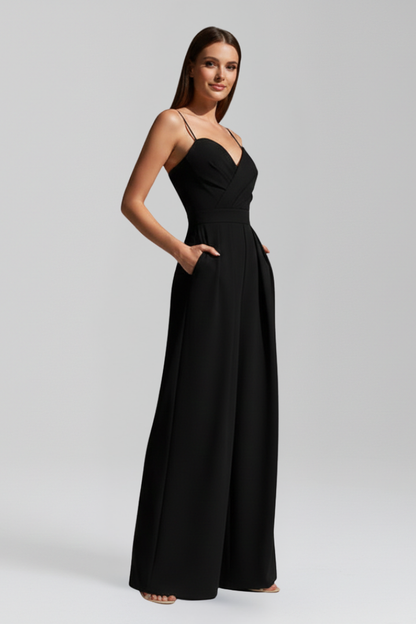 Lena | V Neck Wide-Leg Jumpsuit