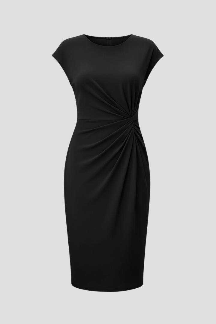Lila | Elegant Knee-Length Dress with Ruched Waist