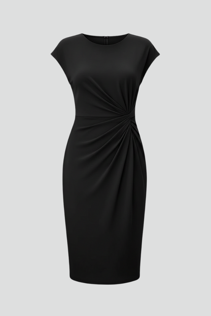 Lila | Elegant Knee-Length Dress with Ruched Waist