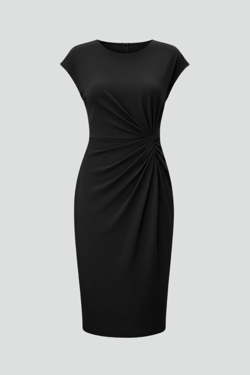 Lila | Elegant Knee-Length Dress with Ruched Waist