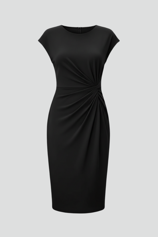 Lila | Elegant Knee-Length Dress with Ruched Waist