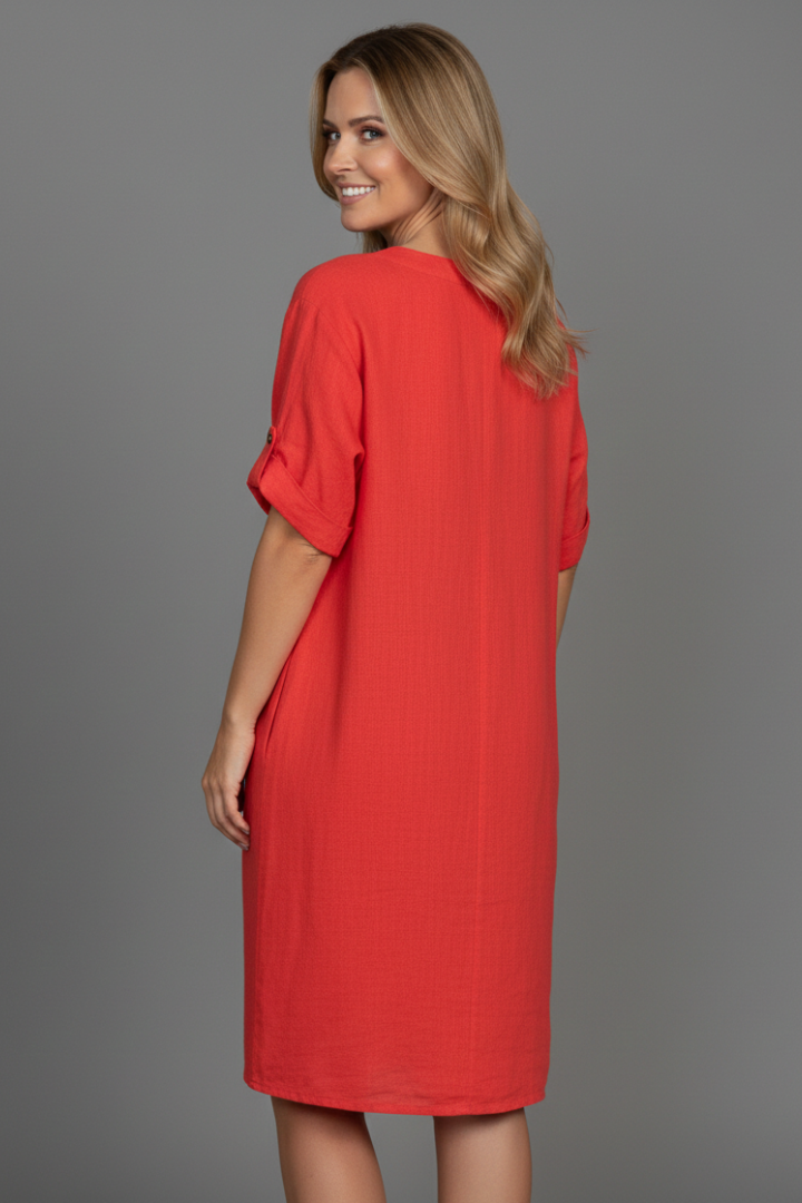 Lila | Elegant Knee-Length Dress with Short Sleeves