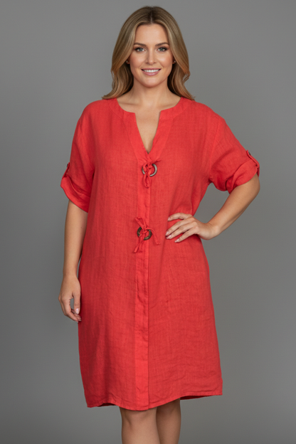 Lila | Elegant Knee-Length Dress with Short Sleeves
