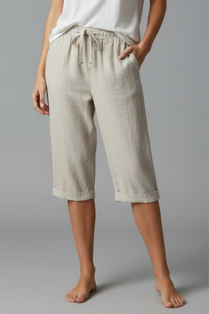 Lila | Chic High-Waisted Knee-Length Trousers
