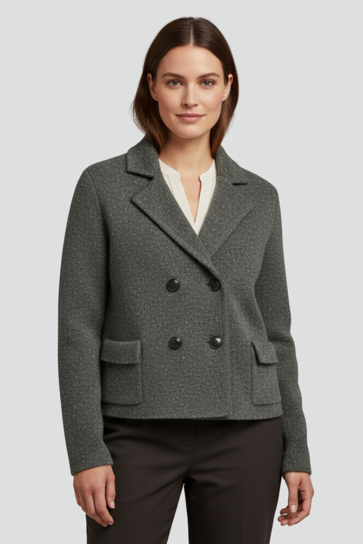 Elena | Chic Knit Cardigan with Lapel and Button Front