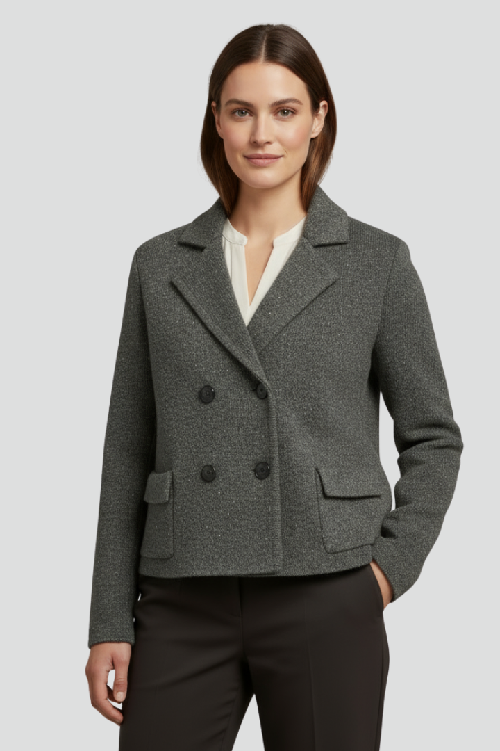 Elena | Chic Knit Cardigan with Lapel and Button Front