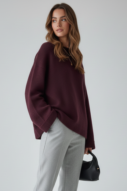 Lila | Luxe Knit Pullover with Round Neckline