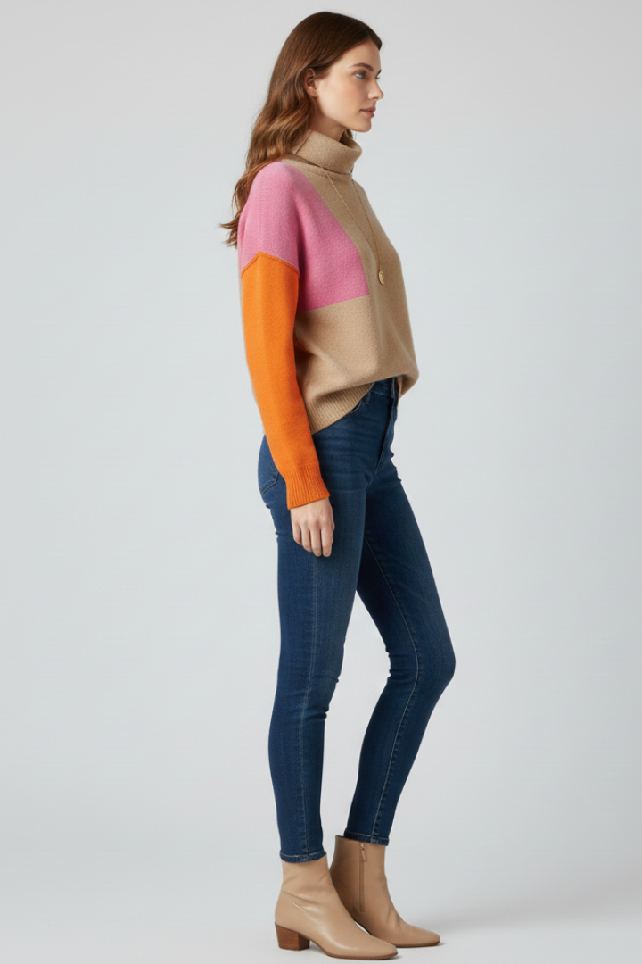 Lena | High-Collar Knit Sweater