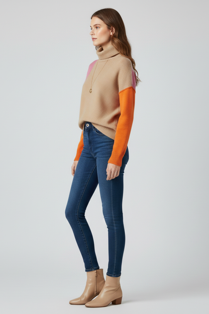 Lena | High-Collar Knit Sweater