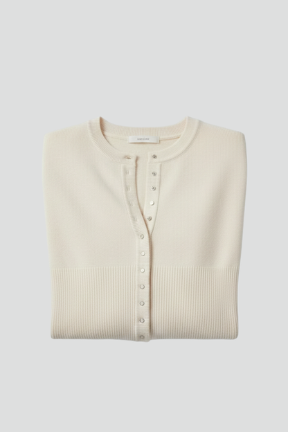 Lila | Knitted Cardigan with Round Neckline