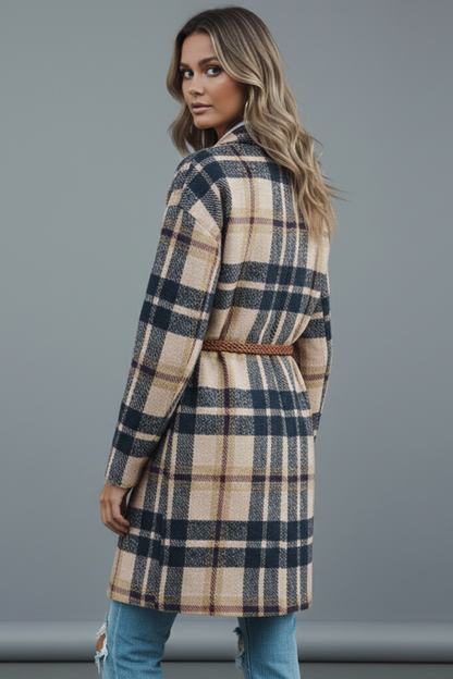 Elena | Tailored Long Coat with Buttons and Lapel