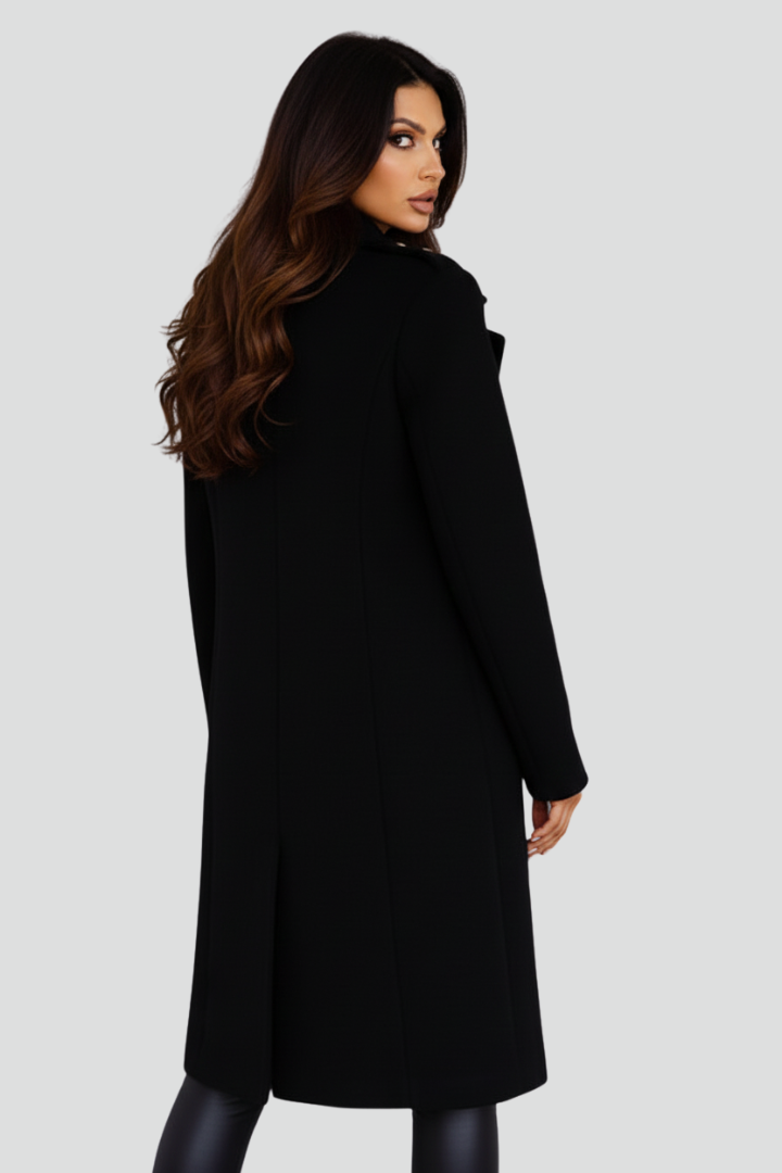 Elena | Elegant Long Coat with Double Buttons