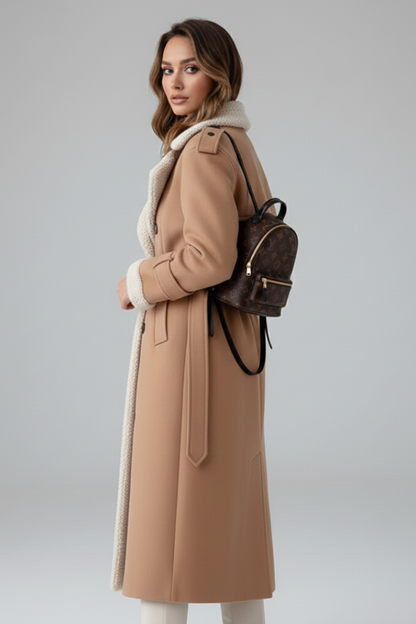 Elena | Tailored Long Coat with Lapel Collar