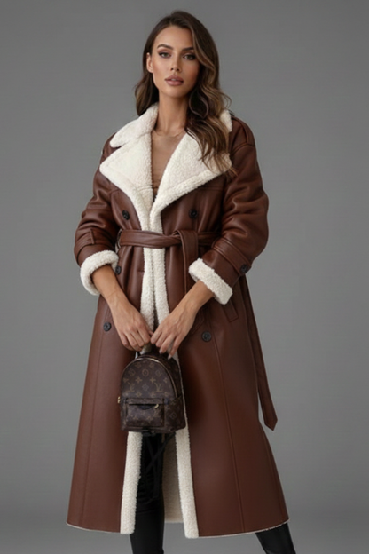 Elena | Tailored Long Coat with Lapel Collar
