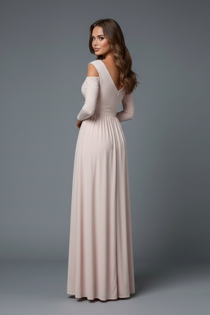 Lila | V-Neck Long Dress with Side Slit