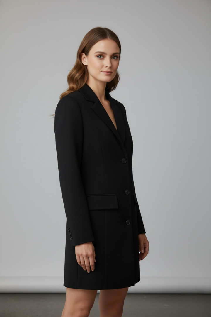 Vivienne | Longline Blazer with Notched Lapel