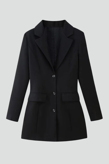Vivienne | Longline Blazer with Notched Lapel