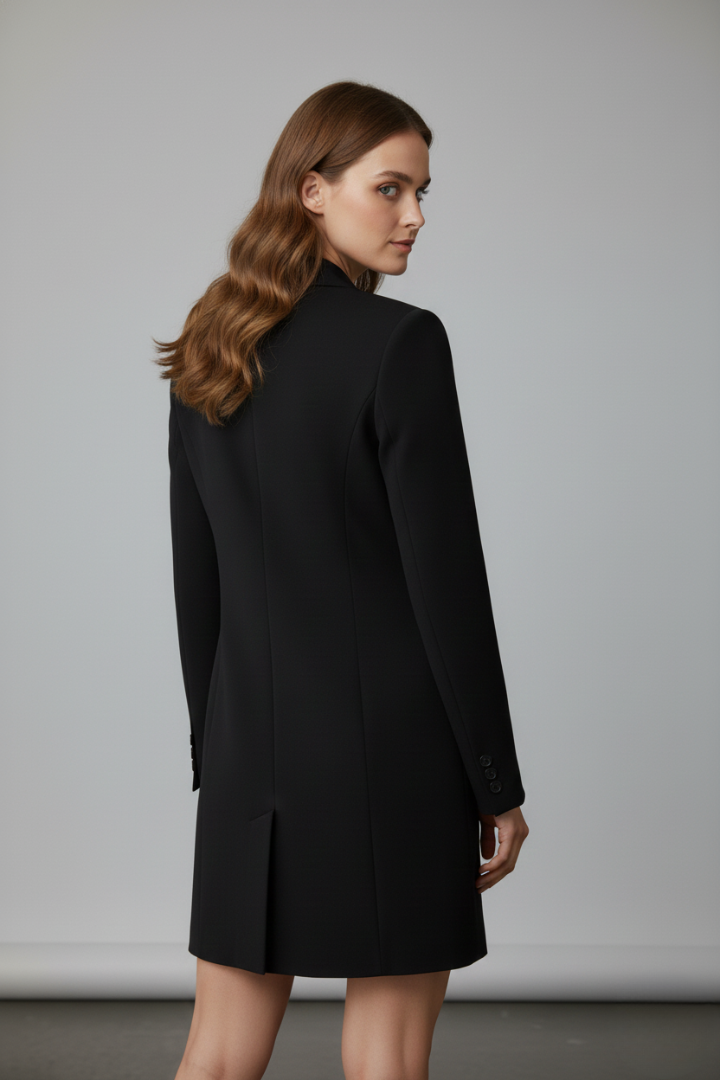 Vivienne | Longline Blazer with Notched Lapel