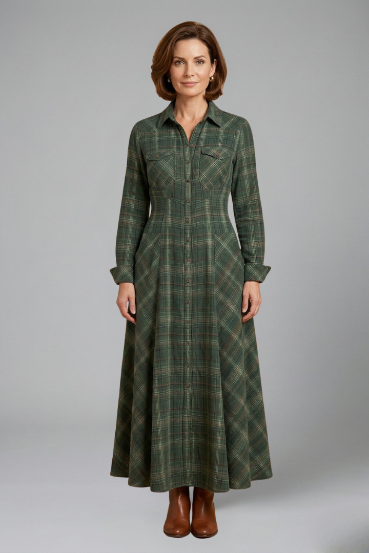 Lila | Elegant Button-Front Maxi Dress