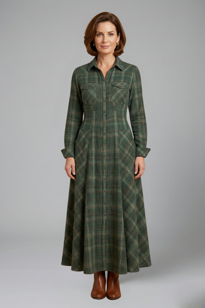 Lila | Elegant Button-Front Maxi Dress