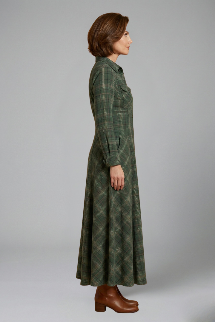 Lila | Elegant Button-Front Maxi Dress